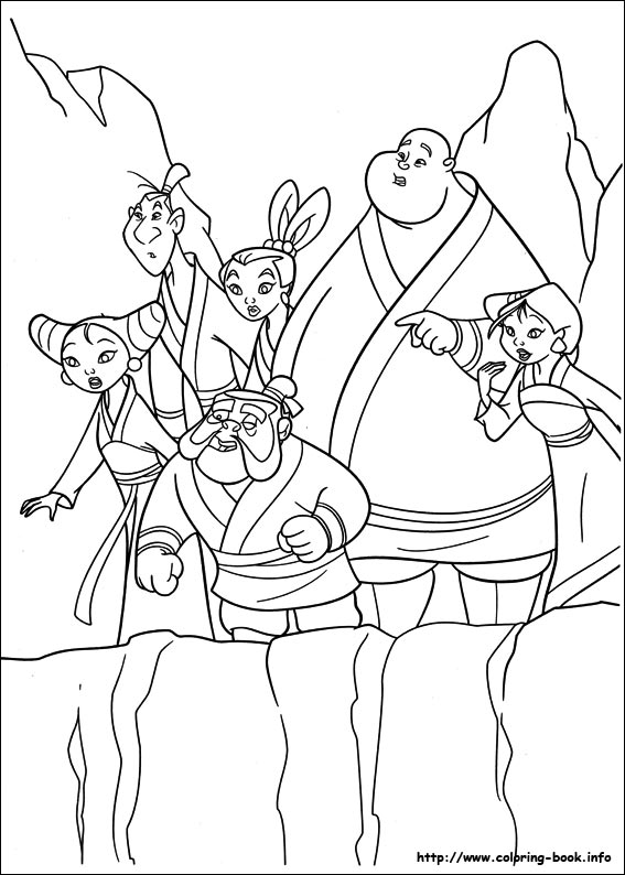 Mulan coloring picture