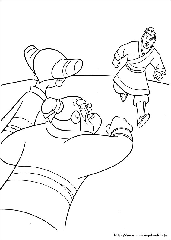 Mulan coloring picture