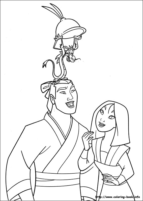 Mulan coloring picture