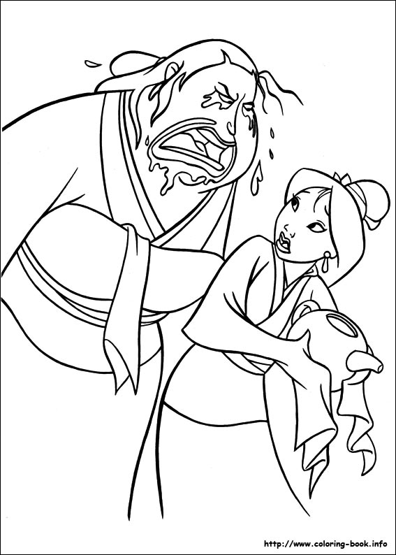 Mulan coloring picture