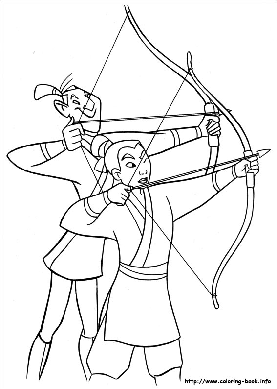 Mulan coloring picture