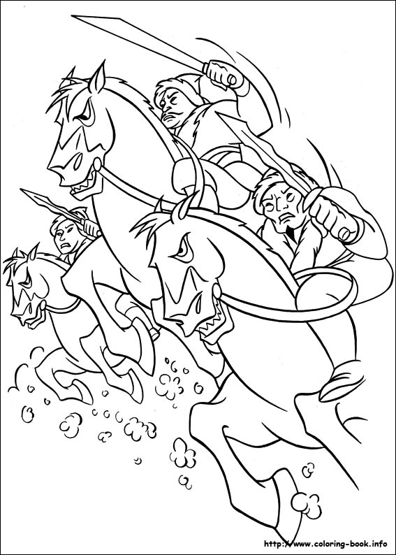 Mulan coloring picture