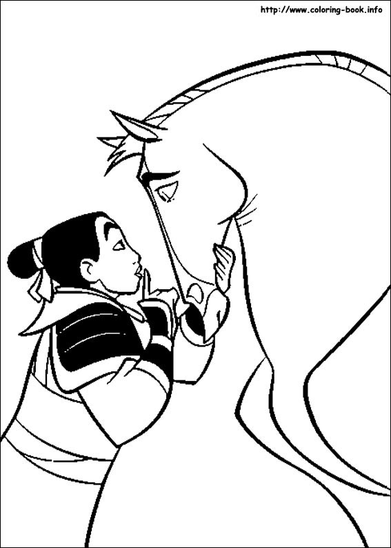 Mulan coloring picture