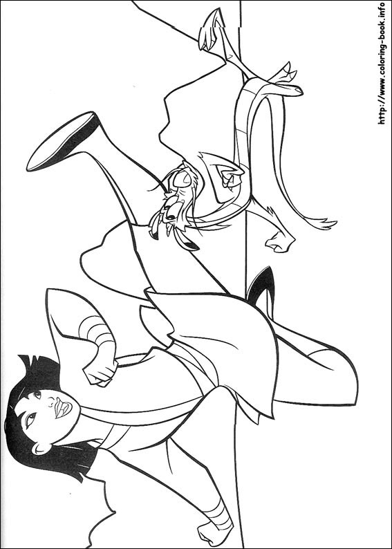 Mulan coloring picture