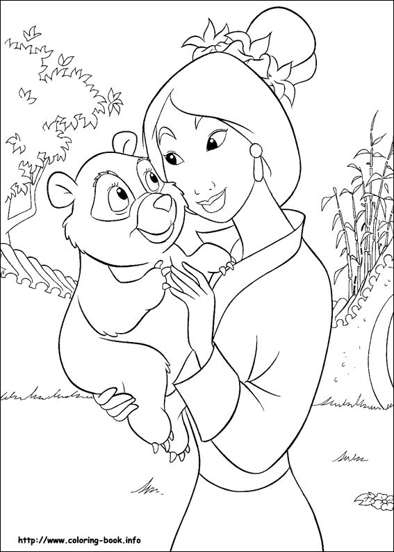 Mulan coloring picture