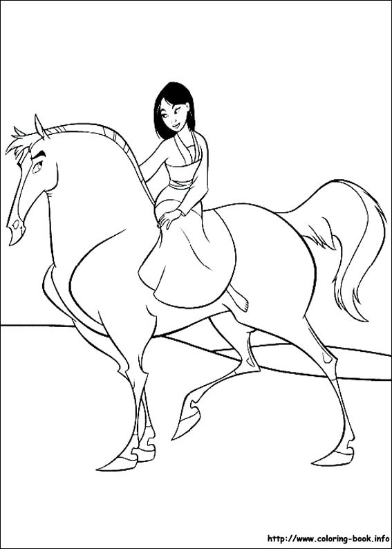 Mulan coloring picture