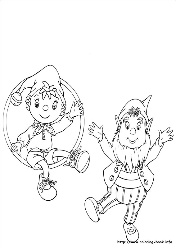 Noddy coloring picture