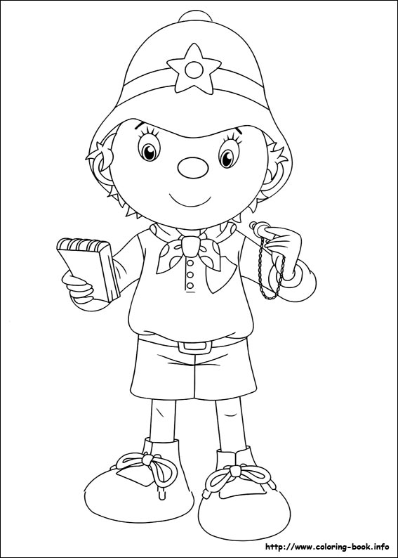 Noddy coloring picture