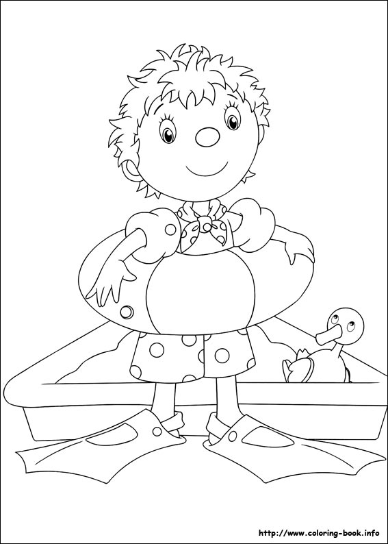 Noddy coloring picture