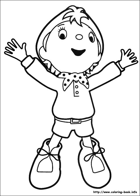 Noddy coloring picture