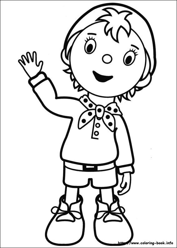 Noddy coloring picture