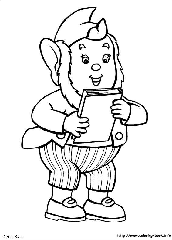 Noddy coloring picture