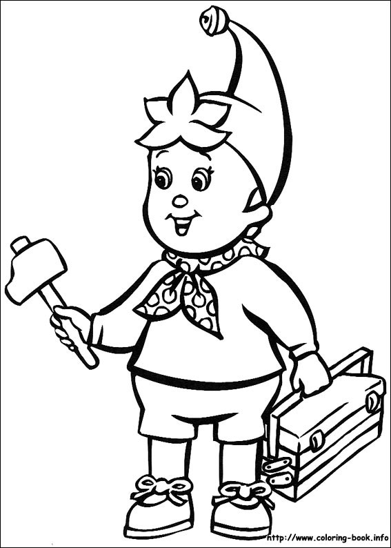 Noddy coloring picture