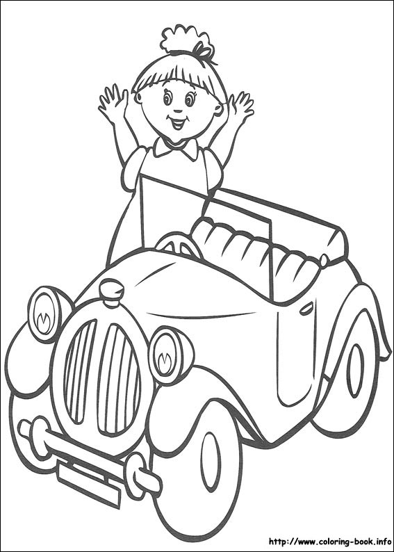 Noddy coloring picture