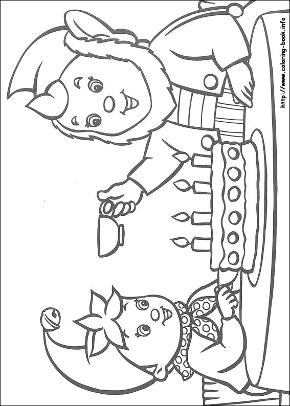 Noddy coloring picture