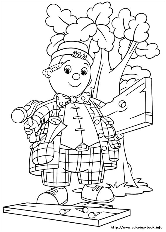 Noddy coloring picture