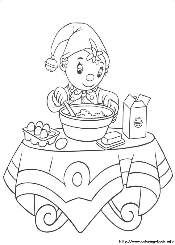 Noddy coloring picture