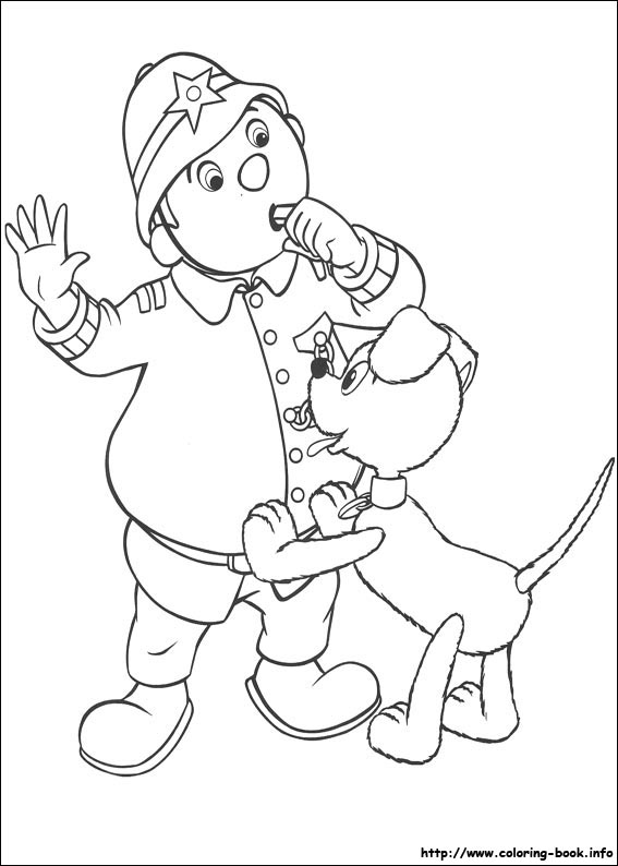 Noddy coloring picture