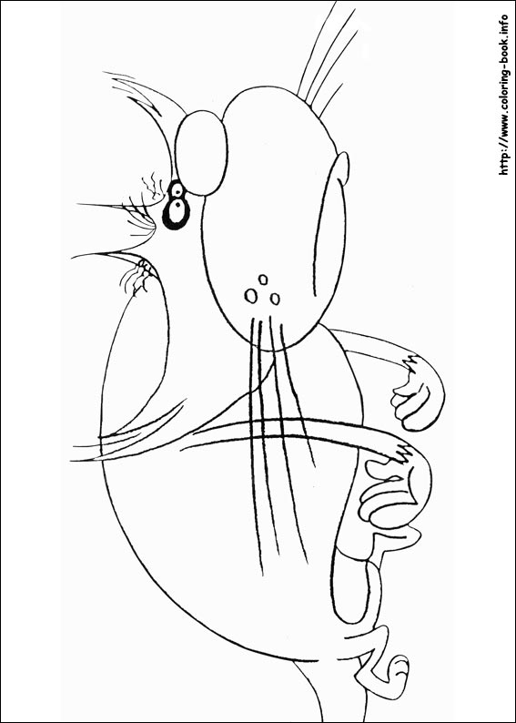 Oggy and the Cockroaches coloring picture