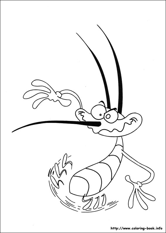 Oggy and the Cockroaches coloring picture