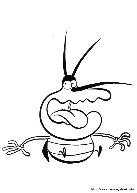 Oggy and the Cockroaches coloring picture