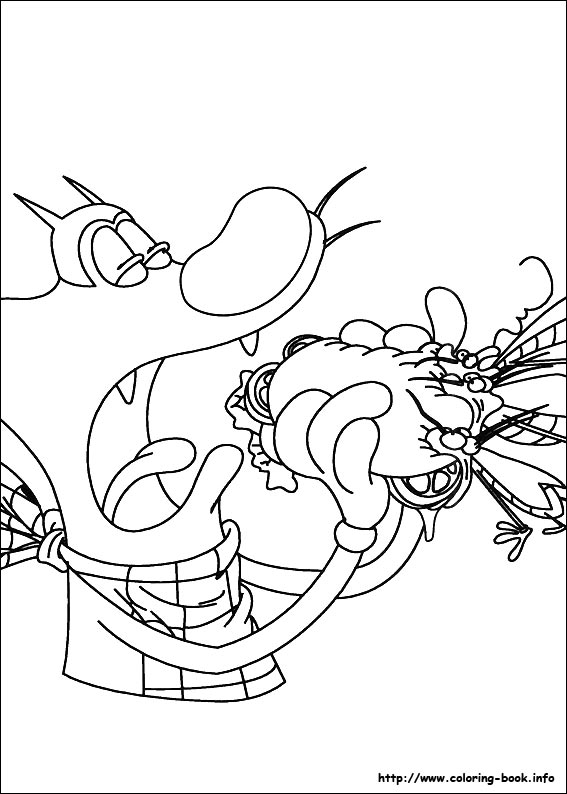 Oggy and the Cockroaches coloring picture