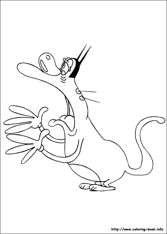 Oggy and the Cockroaches coloring picture