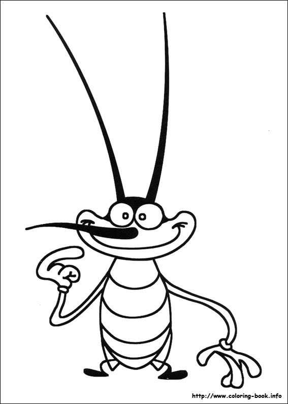 Oggy and the Cockroaches coloring picture