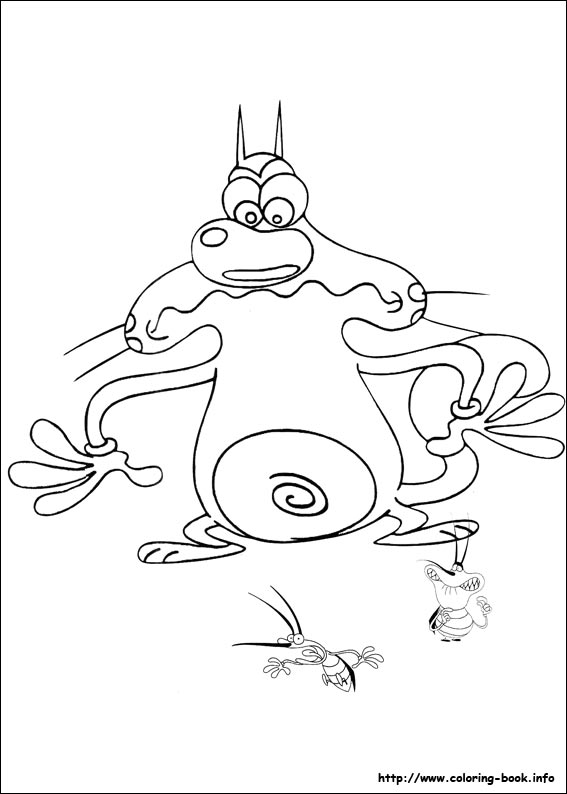 Oggy and the Cockroaches coloring picture