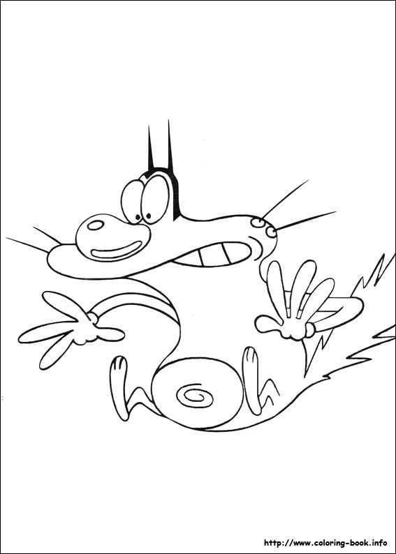 Oggy and the Cockroaches coloring picture