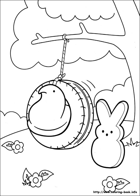 Marshmallow Peeps coloring picture