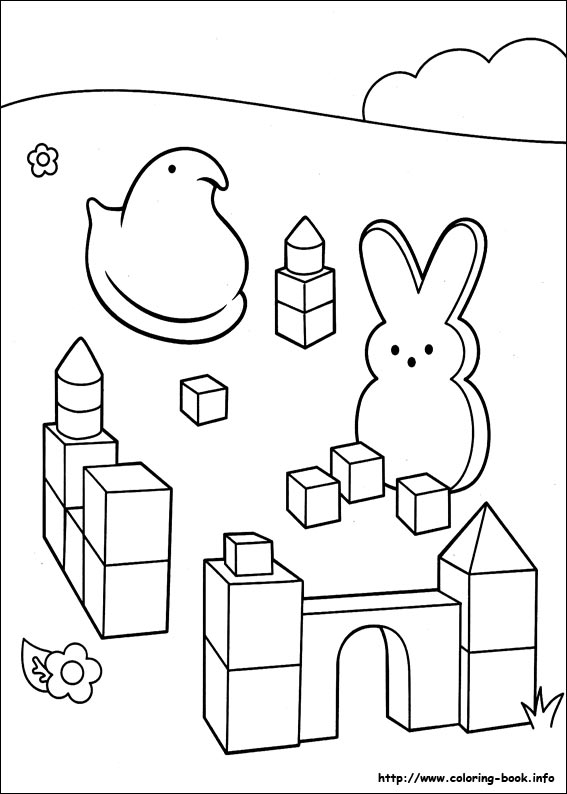 Marshmallow Peeps coloring picture