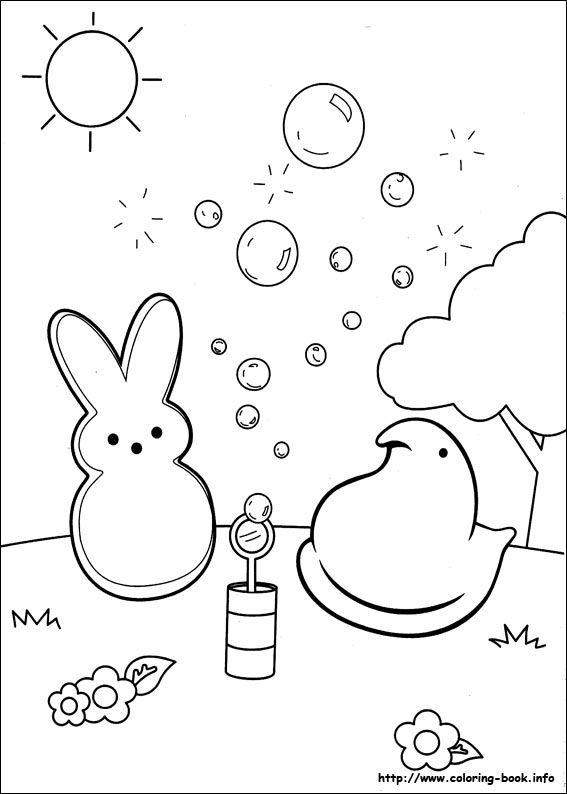 Marshmallow Peeps coloring picture