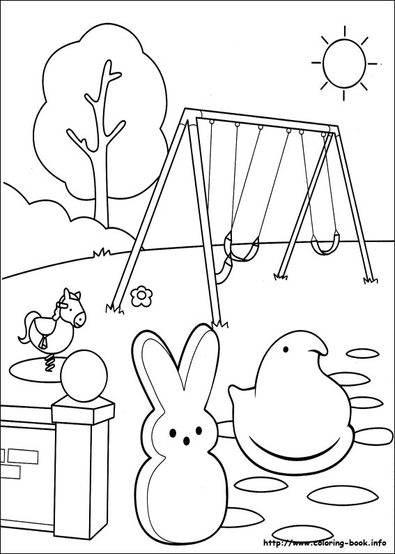 Marshmallow Peeps coloring picture