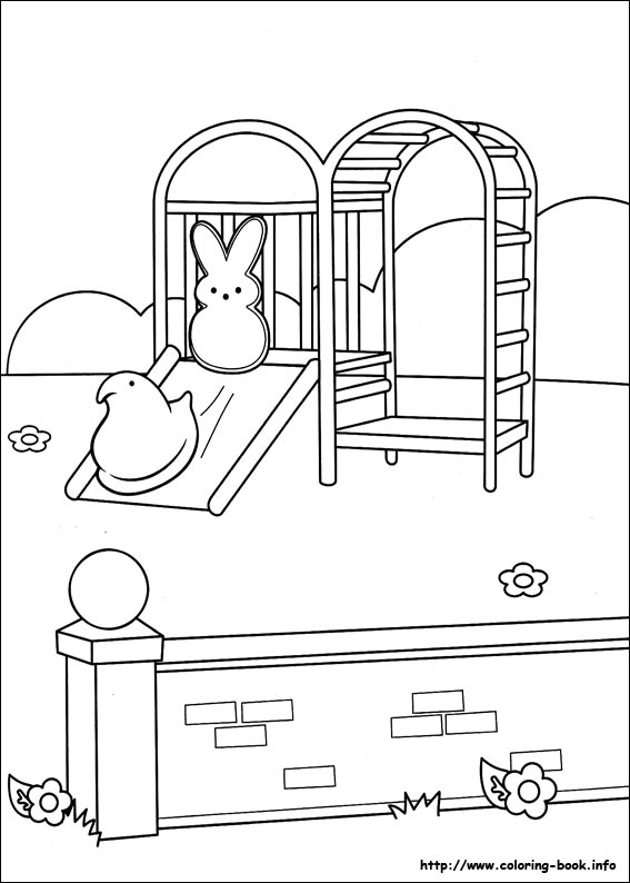 Marshmallow Peeps coloring picture