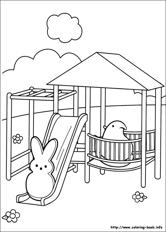 Marshmallow Peeps coloring picture