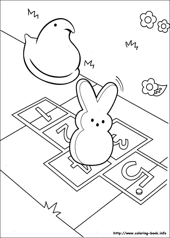 Marshmallow Peeps coloring picture