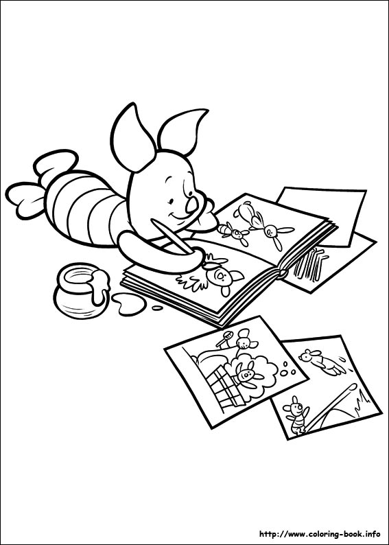 Piglet coloring picture