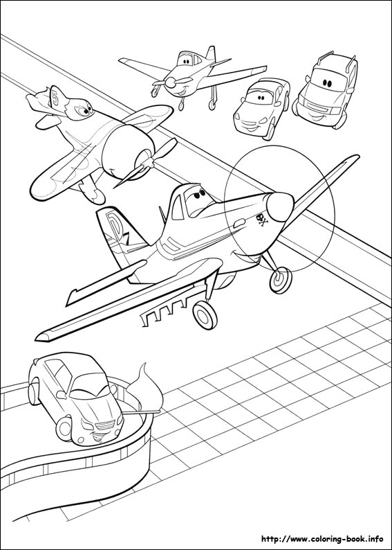 Planes coloring picture