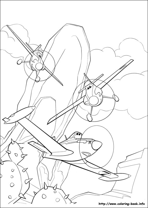 Planes coloring picture