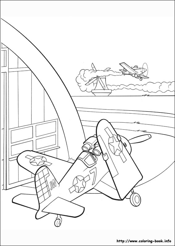 Planes coloring picture