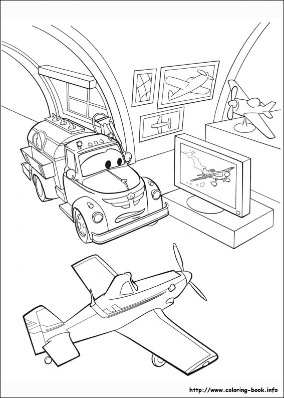 Planes coloring picture