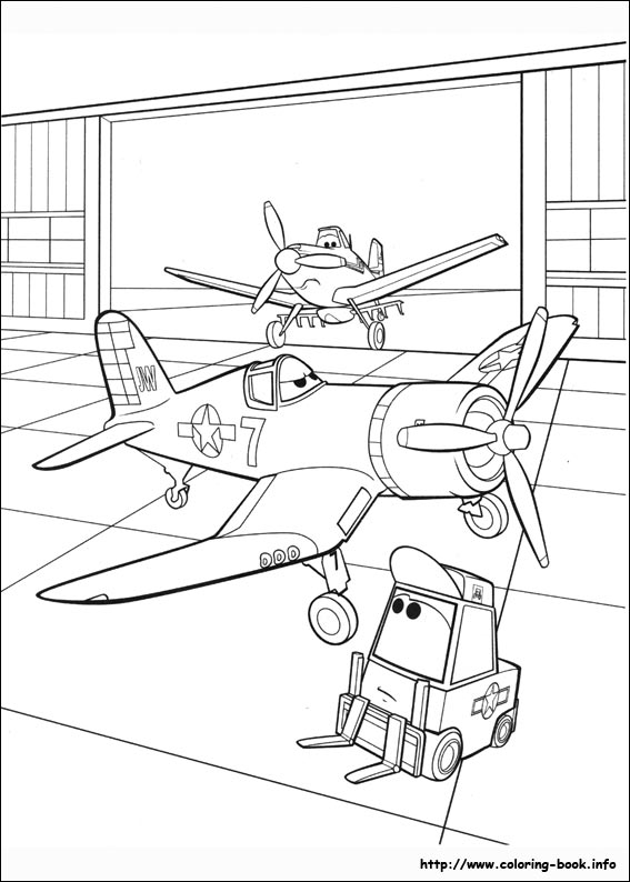 Planes coloring picture