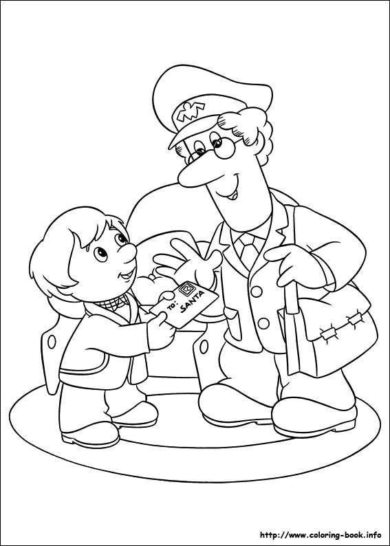 Postman Pat coloring picture