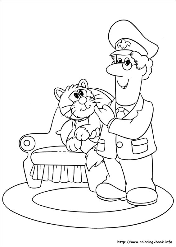 Postman Pat coloring picture