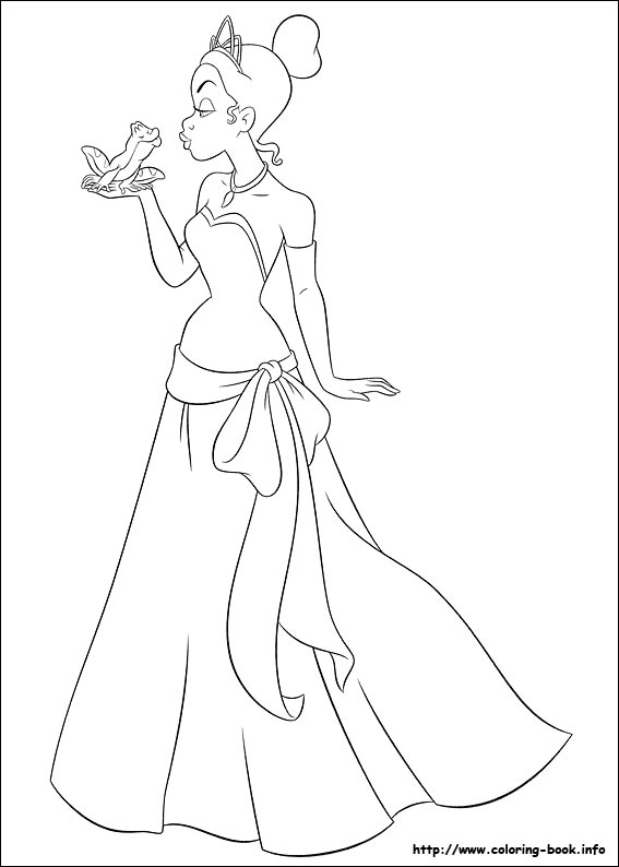 The Princess and the Frog coloring picture