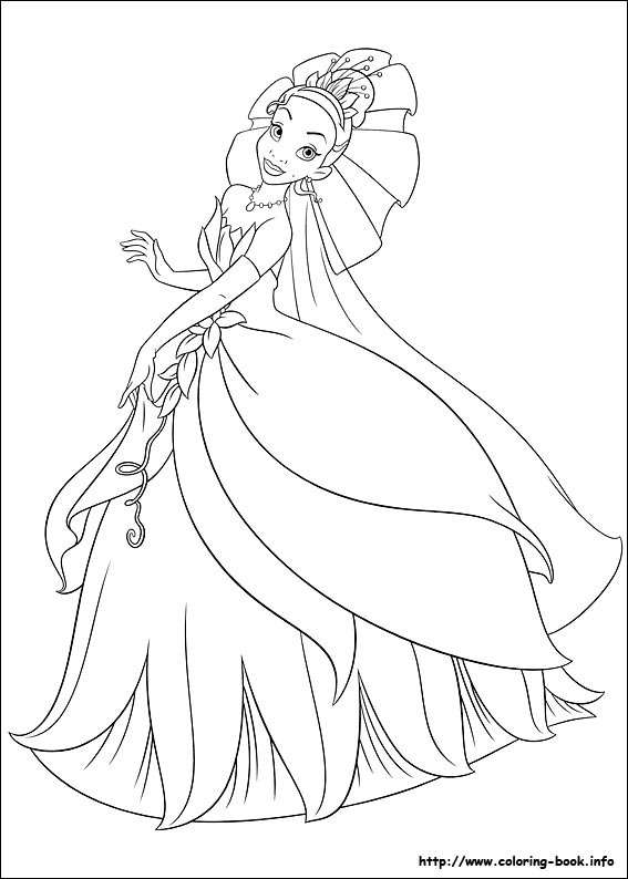 The Princess and the Frog coloring picture