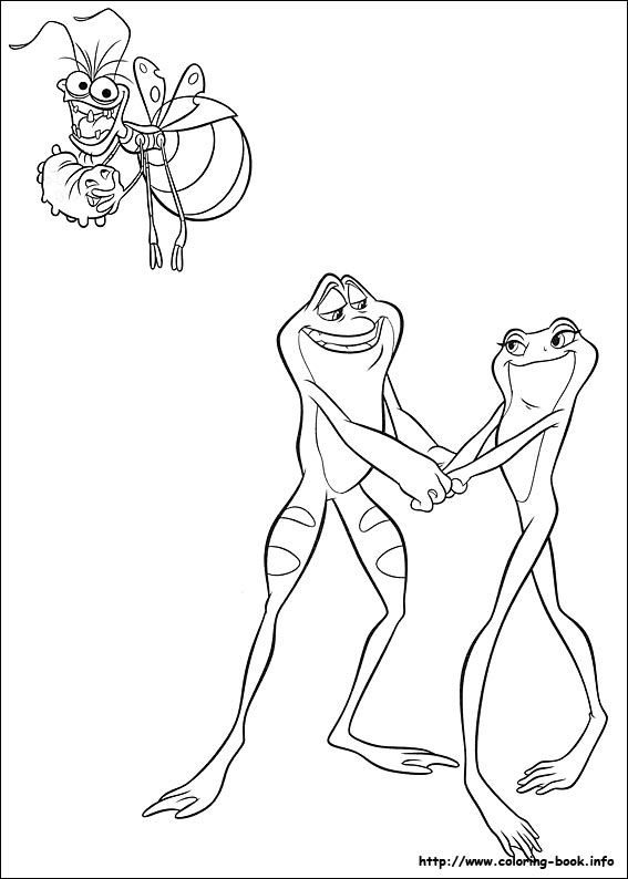 The Princess and the Frog coloring picture