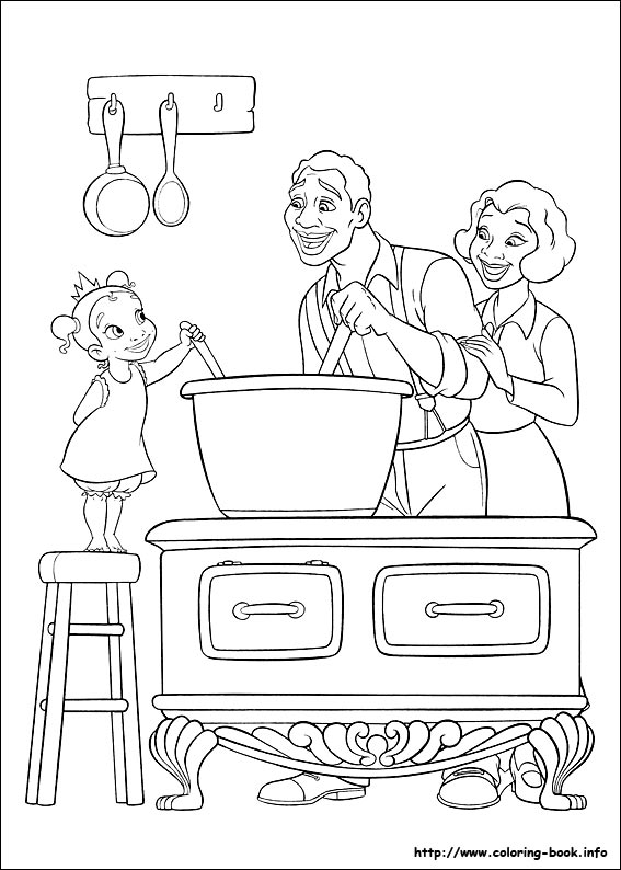 The Princess and the Frog coloring picture