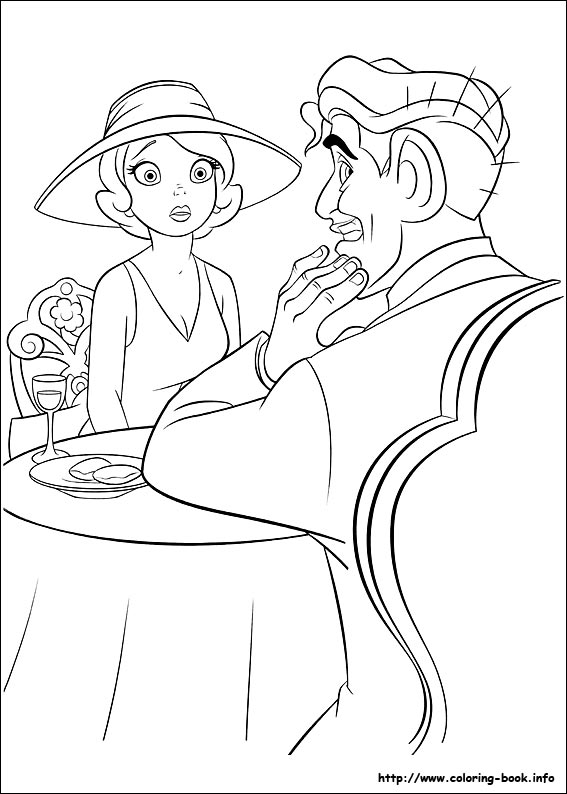 The Princess and the Frog coloring picture